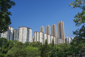 Fototapeta premium Residential building in Hong Kong