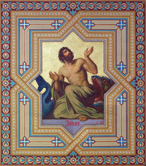 Fototapeta premium Vienna - Fresco of prophet Jonah