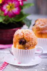 Muffins, Himbeermuffin, Ostern, Kirschen