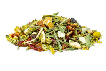 Dry herbal tea with fruits