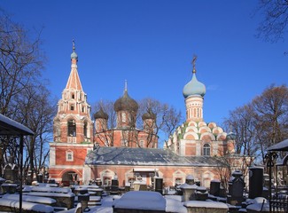 Donskoy Monastery Small Cathedral with the Great Cathedral