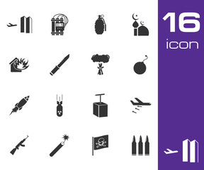 Crime icon set against white background