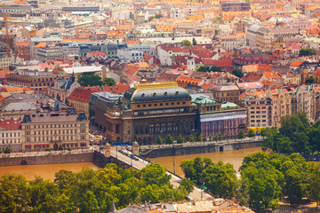Fototapeta premium Panorama with National Theatre