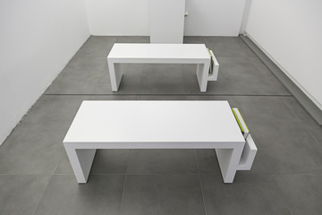 White benches museum