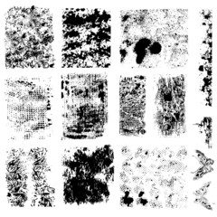 Grunge Textures - for design or scrapbook - vector set