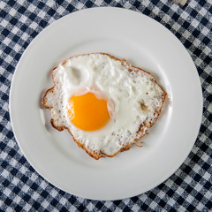 fried egg on plate