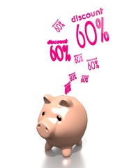 money pig with discount