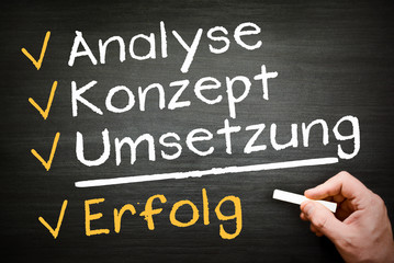 Analyse Konzept Erfolg