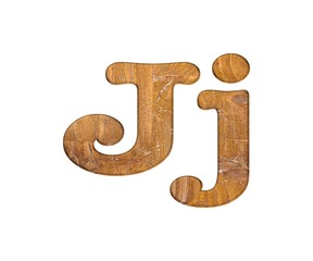 Letter J wooden.