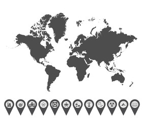 World map icons 6