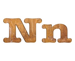 Letter N wooden.