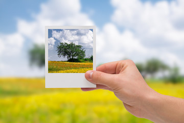 Holding Instant photo.