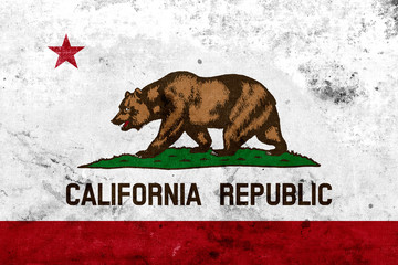 Grunge California State Flag