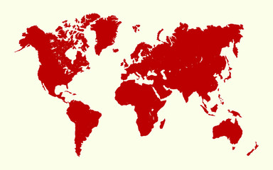 Vintage Colors World Map
