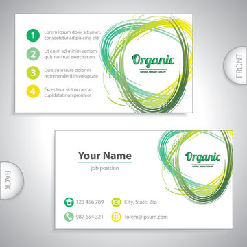 Universal Organic Green Whirlpool Business Card.