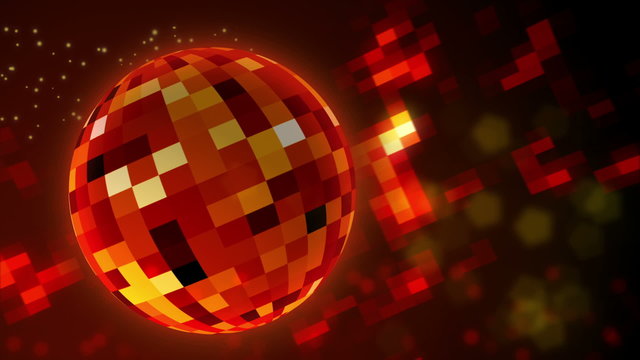 Rotation Red disco Ball