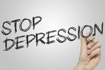 Stop depression handwritten