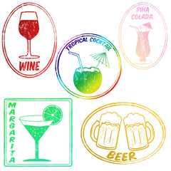 Retro set of drinks