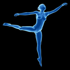 Obraz premium 3d rendered illustration - female ballet dancer