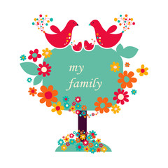 Vector illustration "My family"