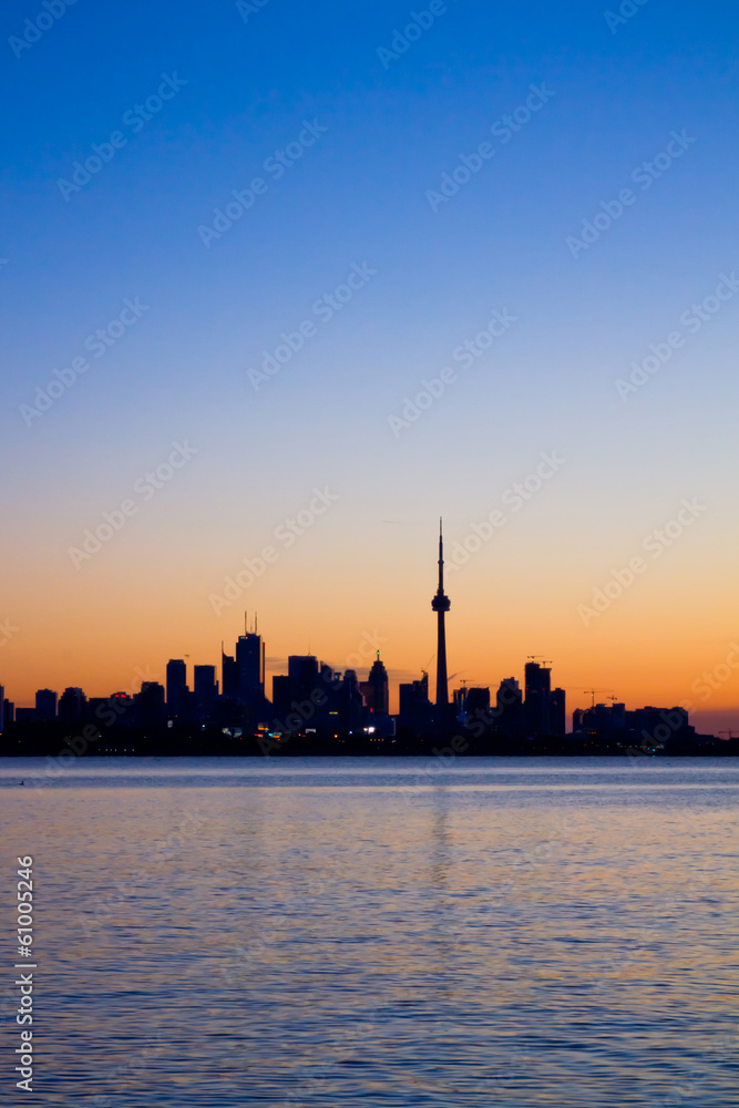 Wall mural silhouette of toronto city