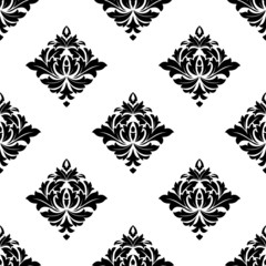Abstract white and black seamless pattern