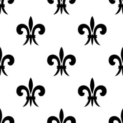 Repeat seamless pattern of fleur de lys