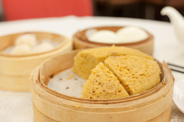 Ma Lai Gao, served at a Hong Kong dim sum restaurant