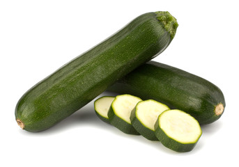 fresh vegetable zucchini isolated on white background