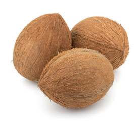 Coconuts isolated on white background