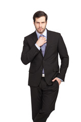 isolated businessman