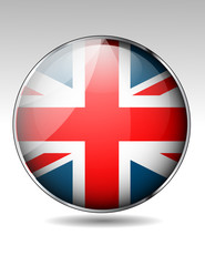 Fototapeta premium United Kingdom flag button