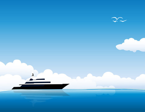 Yacht on sea