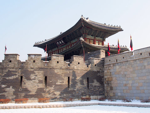 Janganmun Gate of Hwaseong Fortress in Suwon, South Korea