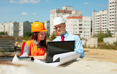  two builders works on the building site
