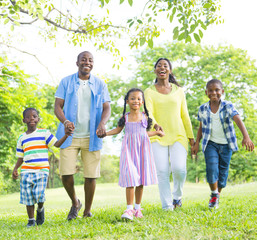 Family in park