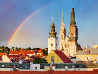 Zagreb, cathedral in Croatia