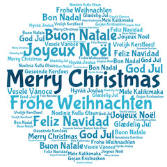 Merry christmas in word tag cloud - 61015610