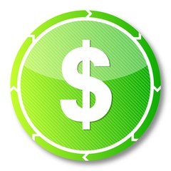 Obraz premium sustainable Dollar icon