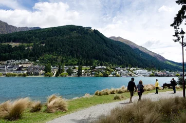 Plaid mouton avec motif Nouvelle-Zélande Queenstown Nouvelle-Zélande