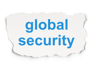 Security concept: Global Security on Paper background