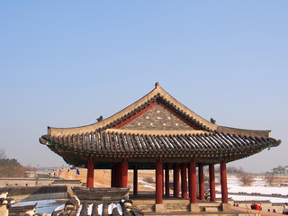 Fototapeta premium Dongjangdae of Hwaseong Fortress in Suwon, South Korea