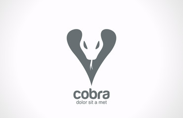 Logo Cobra snake silhouette vector icon design. Wild reptile