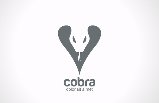 Logo Cobra snake silhouette vector icon design. Wild reptile