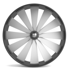 realistic 3d render of large fan