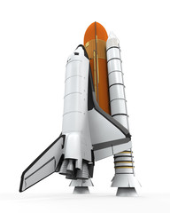 Naklejka premium Space Shuttle Isolated