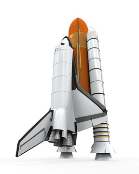 Fototapeta Space Shuttle Isolated