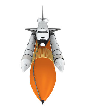 Fototapeta Space Shuttle Isolated