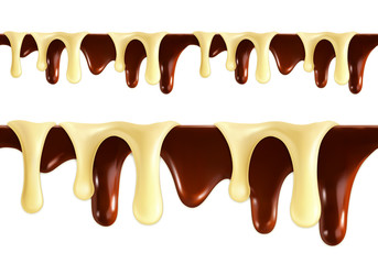 Melted chocolate seamless vector