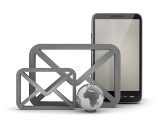 Mobile internet symbols - concept illustration